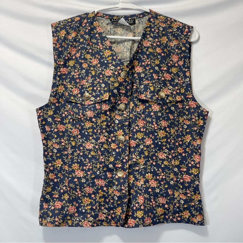 Blue Sleeveless Fitted Blouse with Sailor Collar